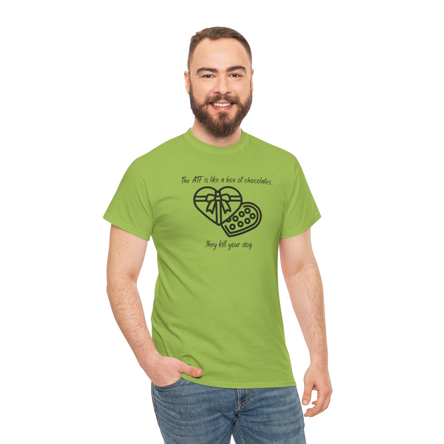 The ATF is like a box of chocolates - Unisex Heavy Cotton Tee
