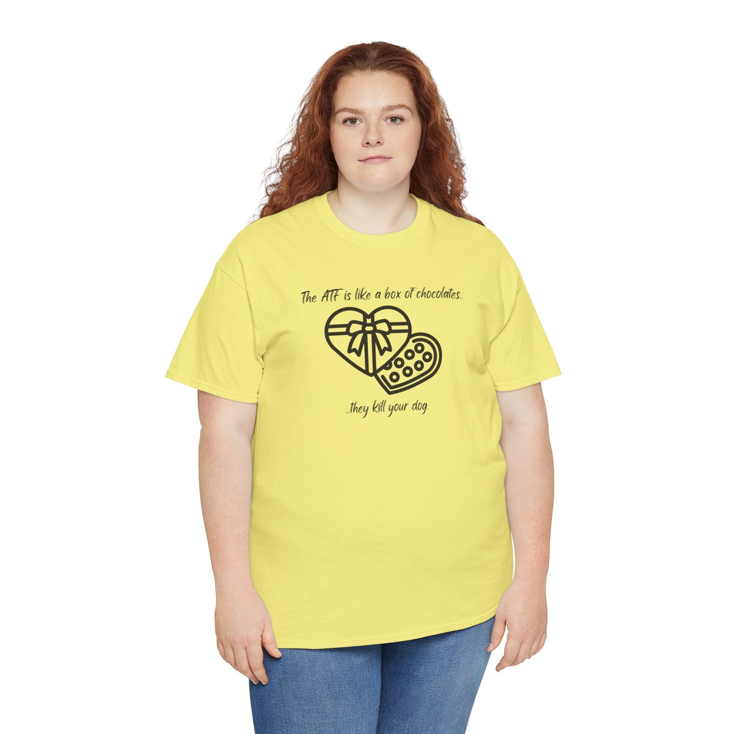 The ATF is like a box of chocolates - Unisex Heavy Cotton Tee