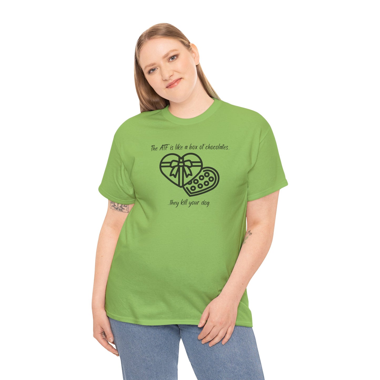 The ATF is like a box of chocolates - Unisex Heavy Cotton Tee
