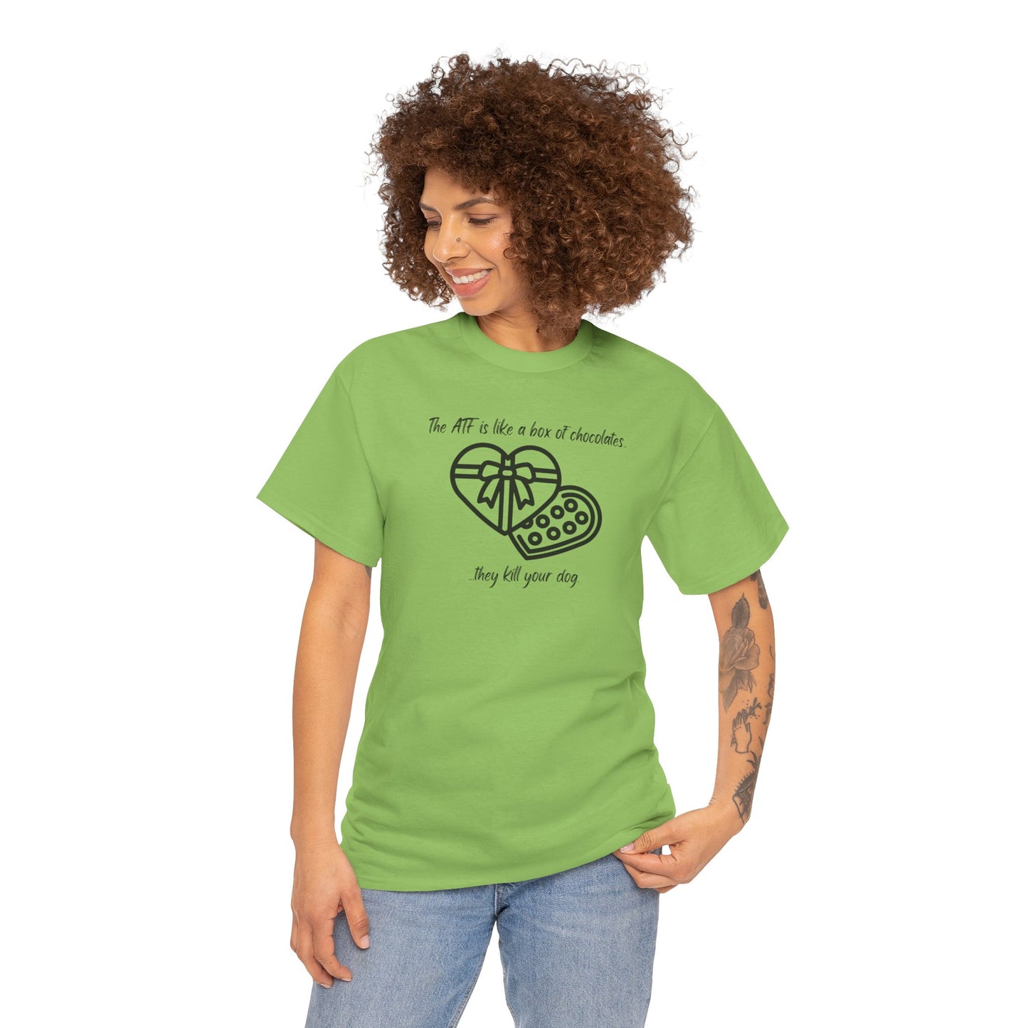 The ATF is like a box of chocolates - Unisex Heavy Cotton Tee