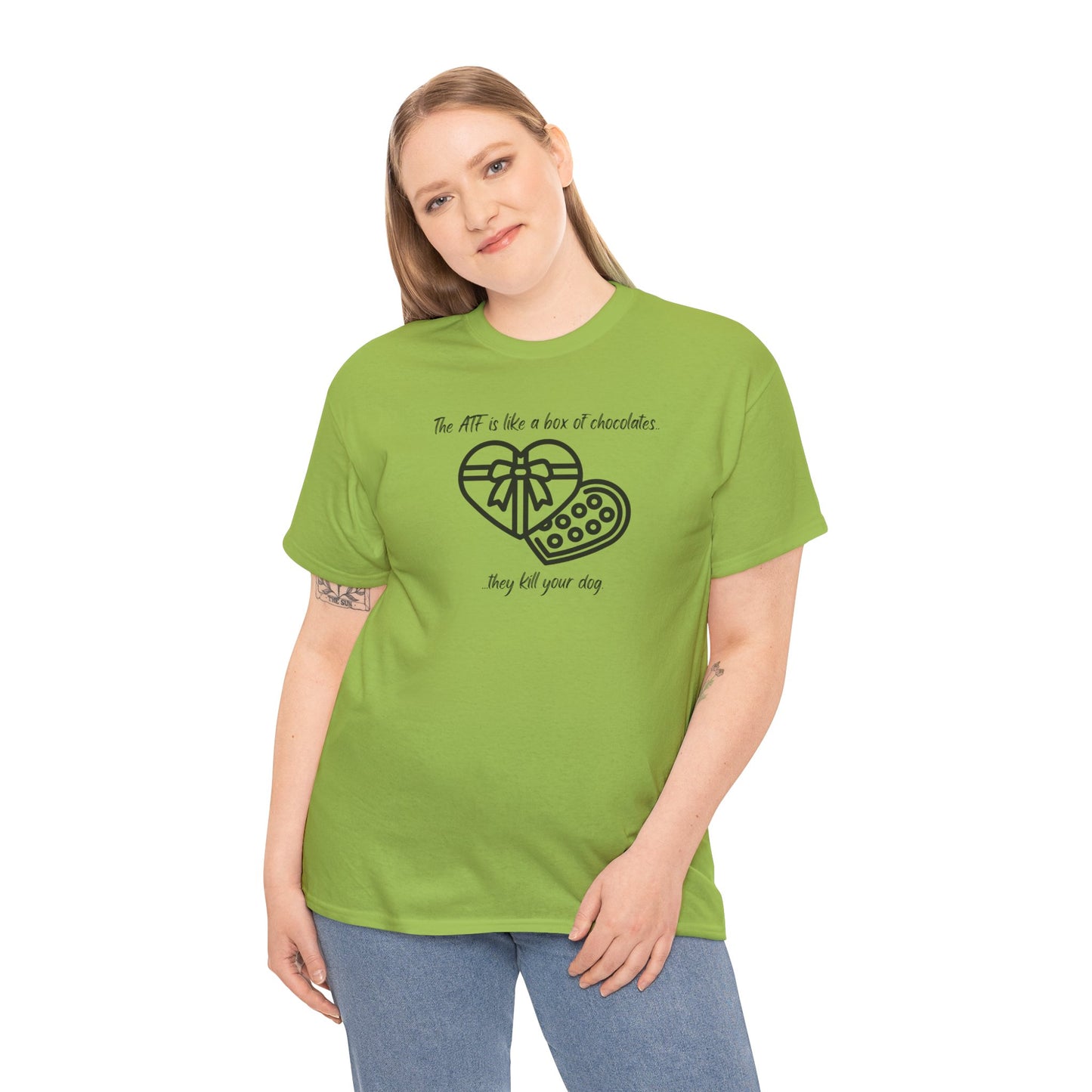 The ATF is like a box of chocolates - Unisex Heavy Cotton Tee