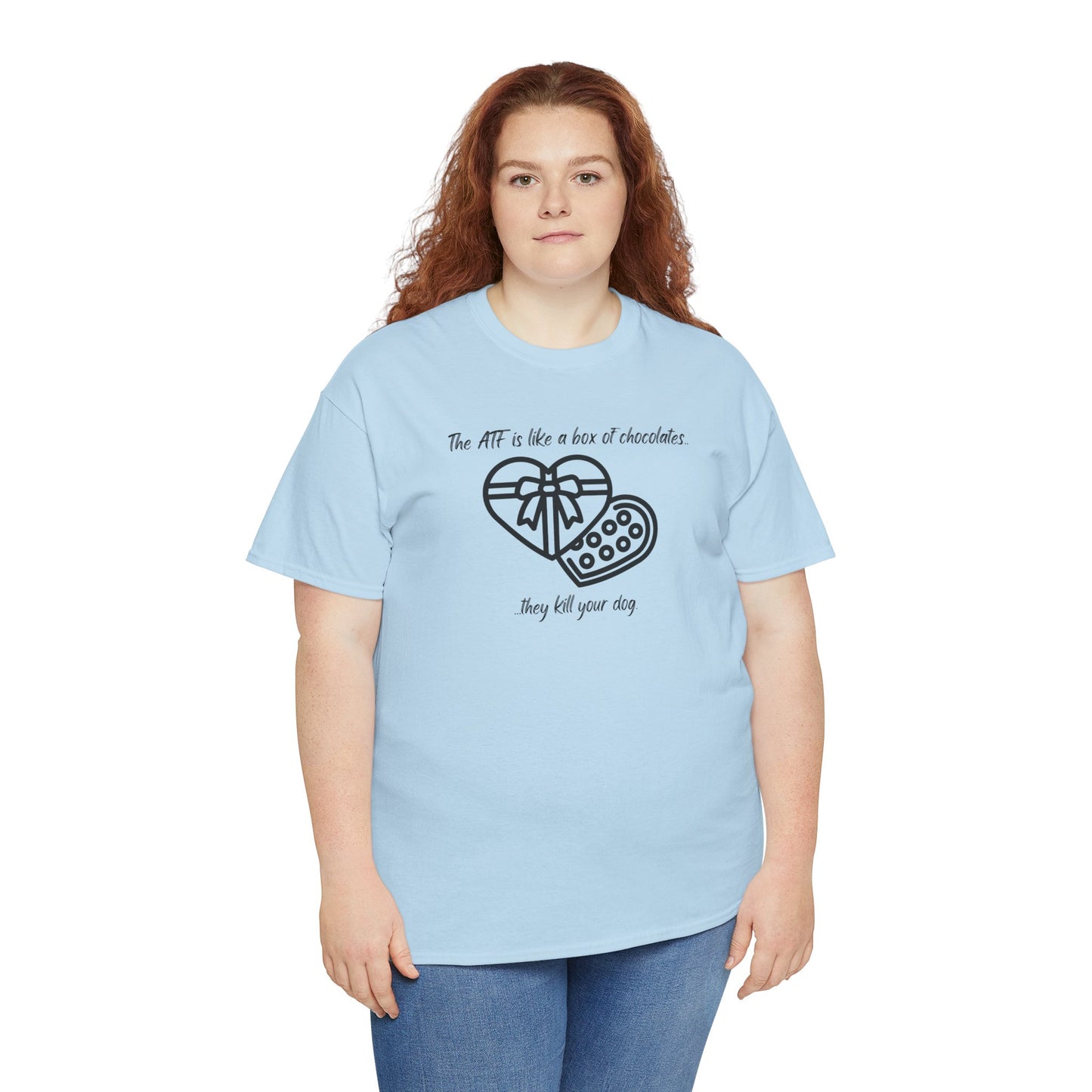 The ATF is like a box of chocolates - Unisex Heavy Cotton Tee