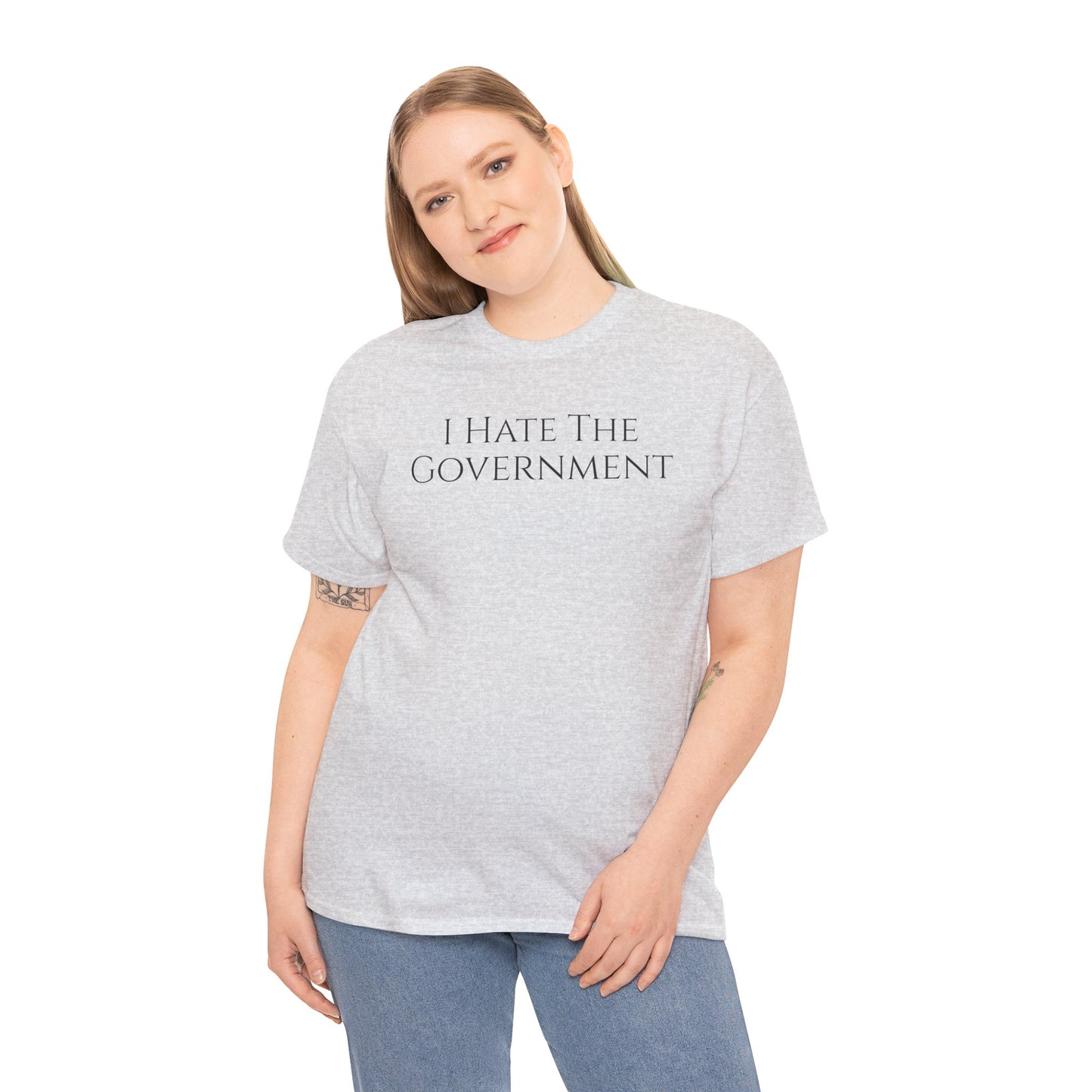 I Hate The Government (Extra Colors) - Unisex Heavy Cotton Tee