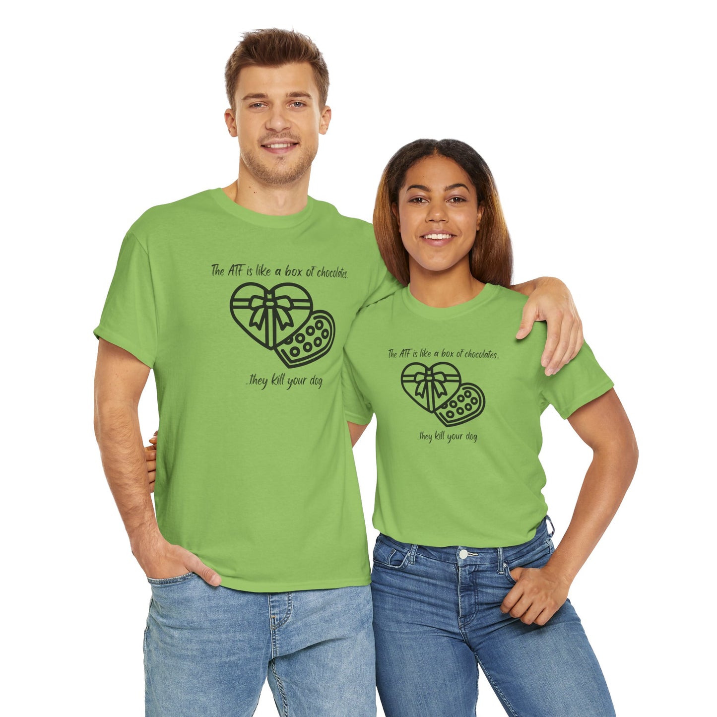 The ATF is like a box of chocolates - Unisex Heavy Cotton Tee