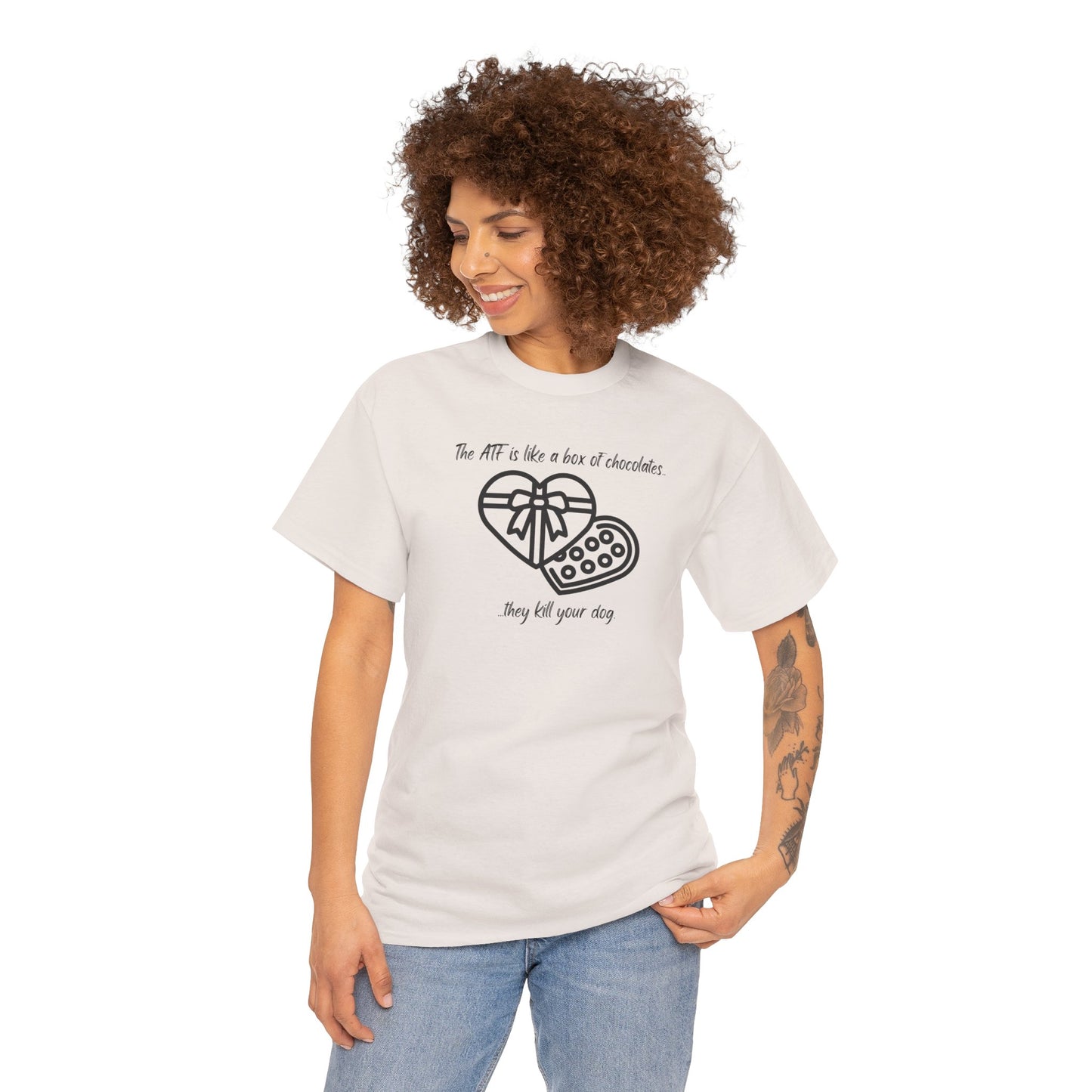 The ATF is like a box of chocolates - Unisex Heavy Cotton Tee