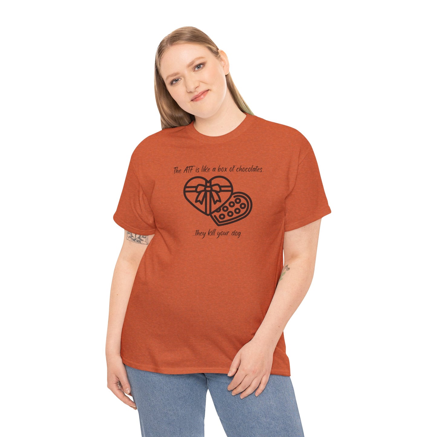 The ATF is like a box of chocolates - Unisex Heavy Cotton Tee