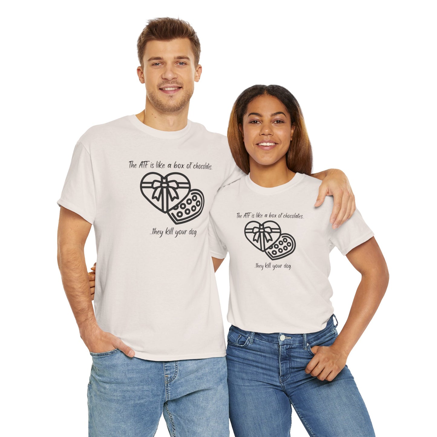 The ATF is like a box of chocolates - Unisex Heavy Cotton Tee