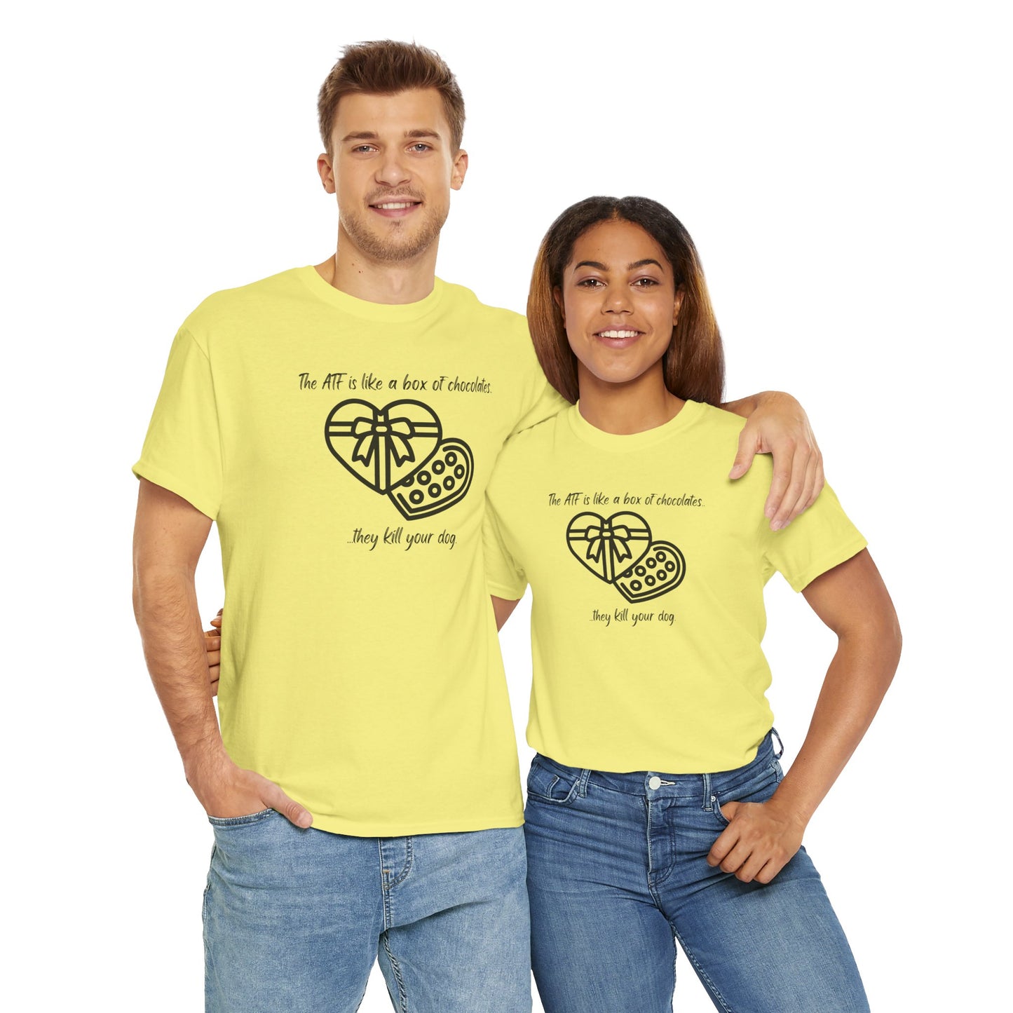 The ATF is like a box of chocolates - Unisex Heavy Cotton Tee