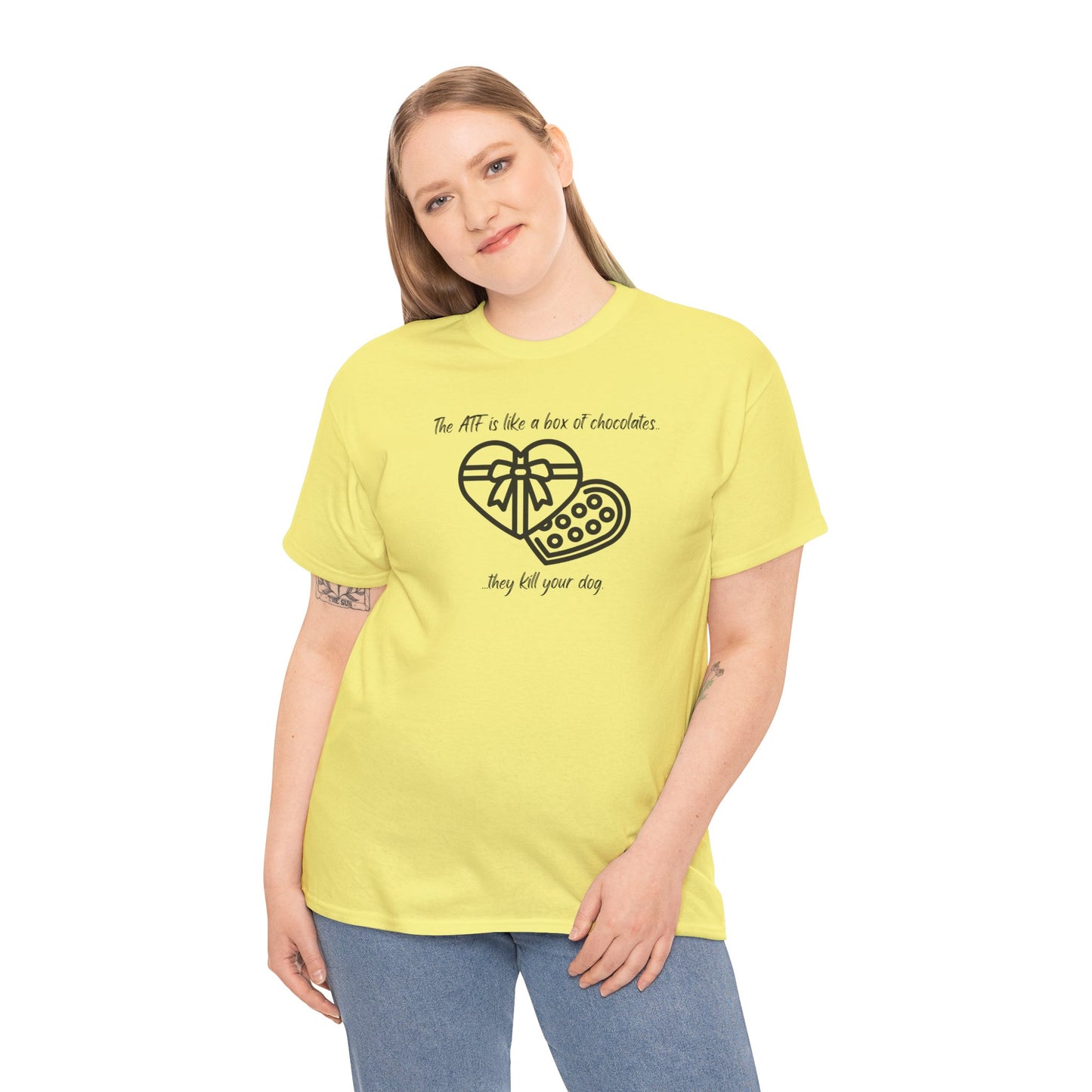 The ATF is like a box of chocolates - Unisex Heavy Cotton Tee