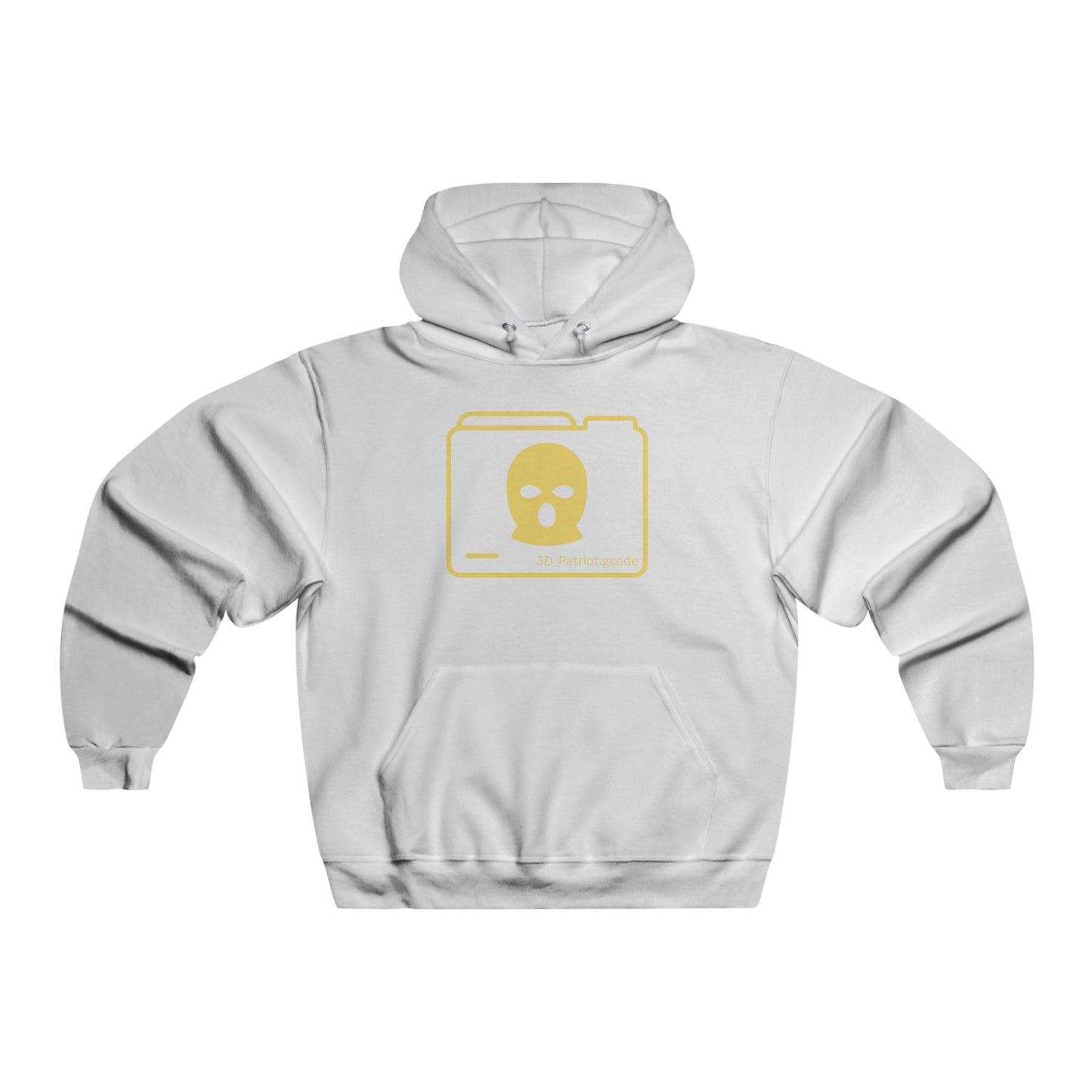YELLOW 3D Patriot Logo with Guillotine - Men's  Hooded Sweatshirt