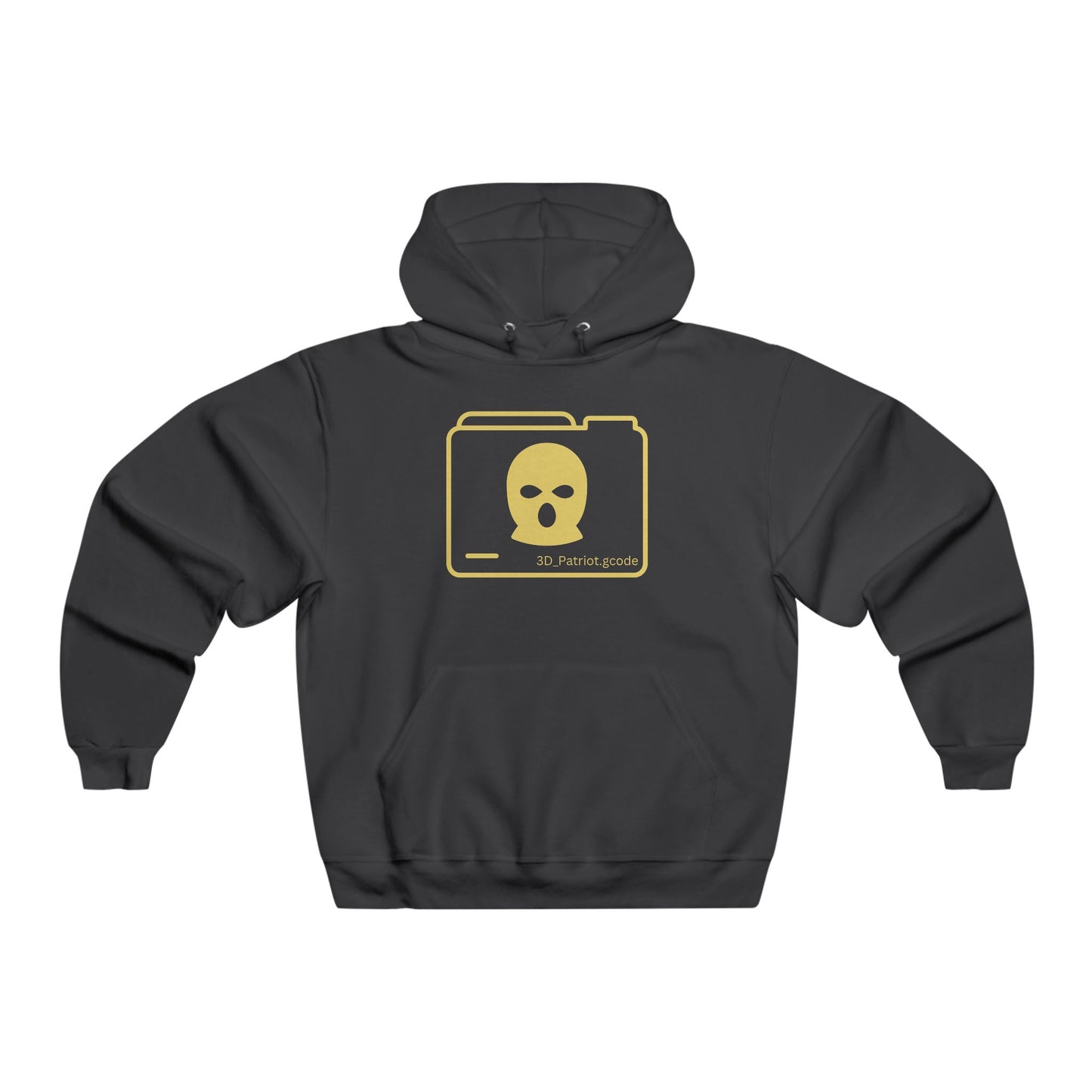 YELLOW 3D Patriot Logo with Guillotine - Men's  Hooded Sweatshirt