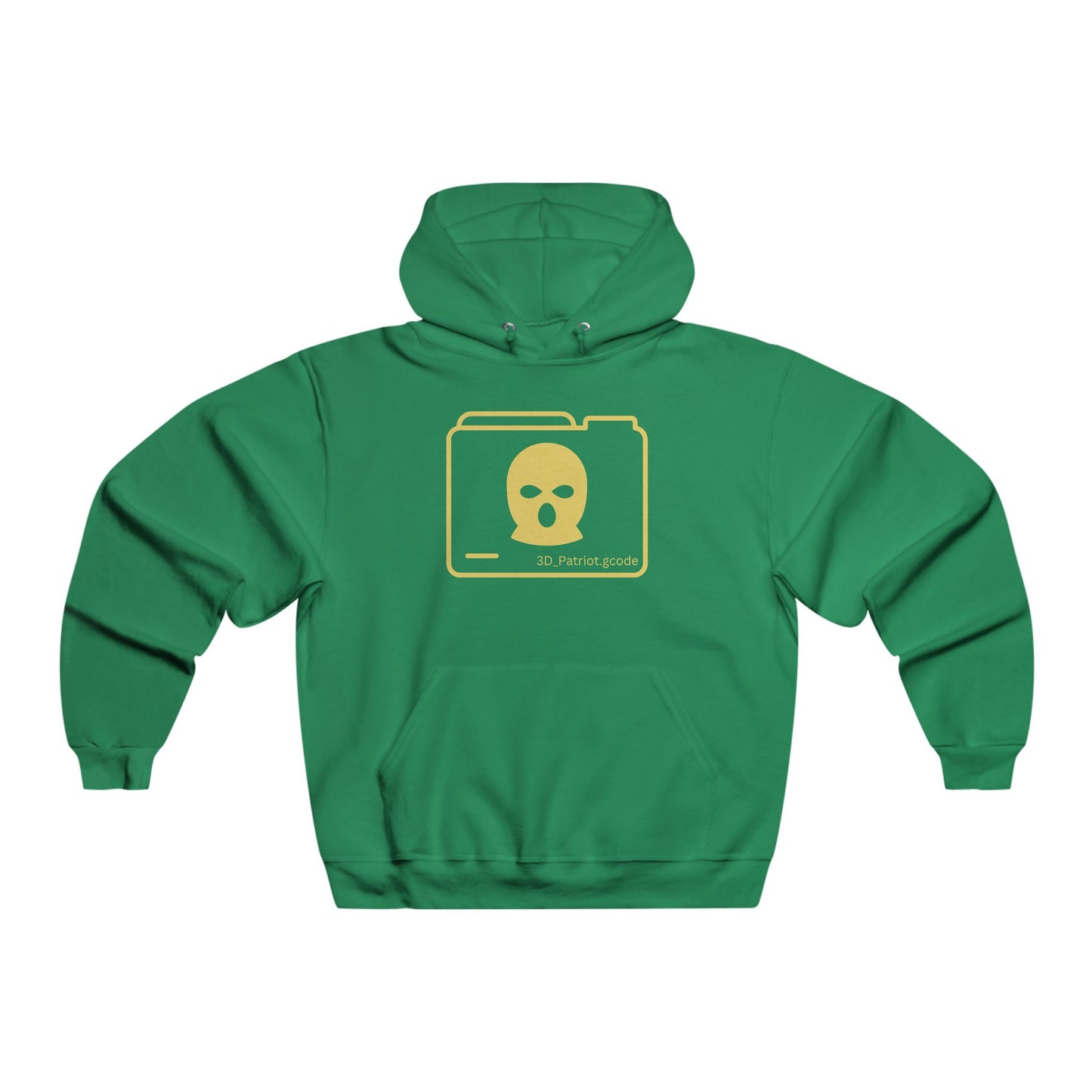 YELLOW 3D Patriot Logo with Guillotine - Men's  Hooded Sweatshirt