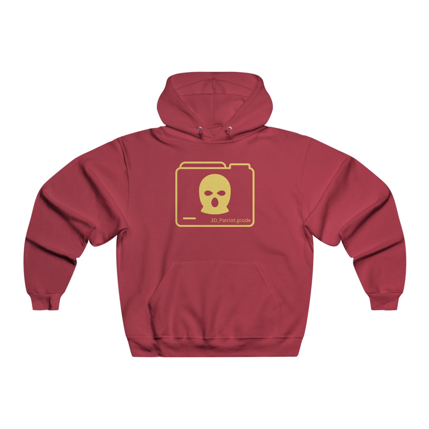 YELLOW 3D Patriot Logo with Guillotine - Men's  Hooded Sweatshirt