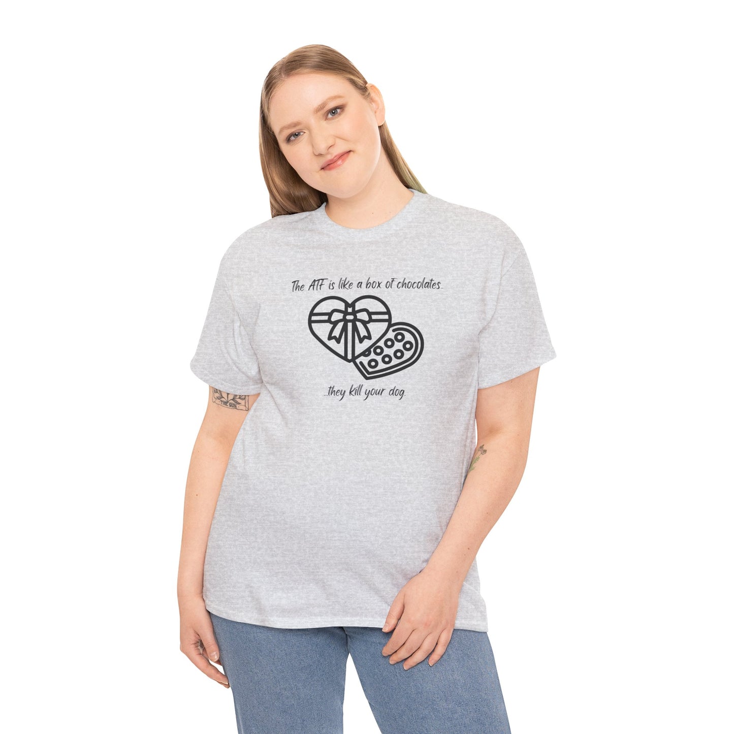 The ATF is like a box of chocolates - Unisex Heavy Cotton Tee