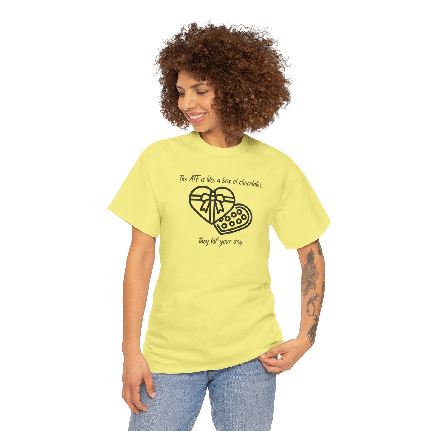 The ATF is like a box of chocolates - Unisex Heavy Cotton Tee