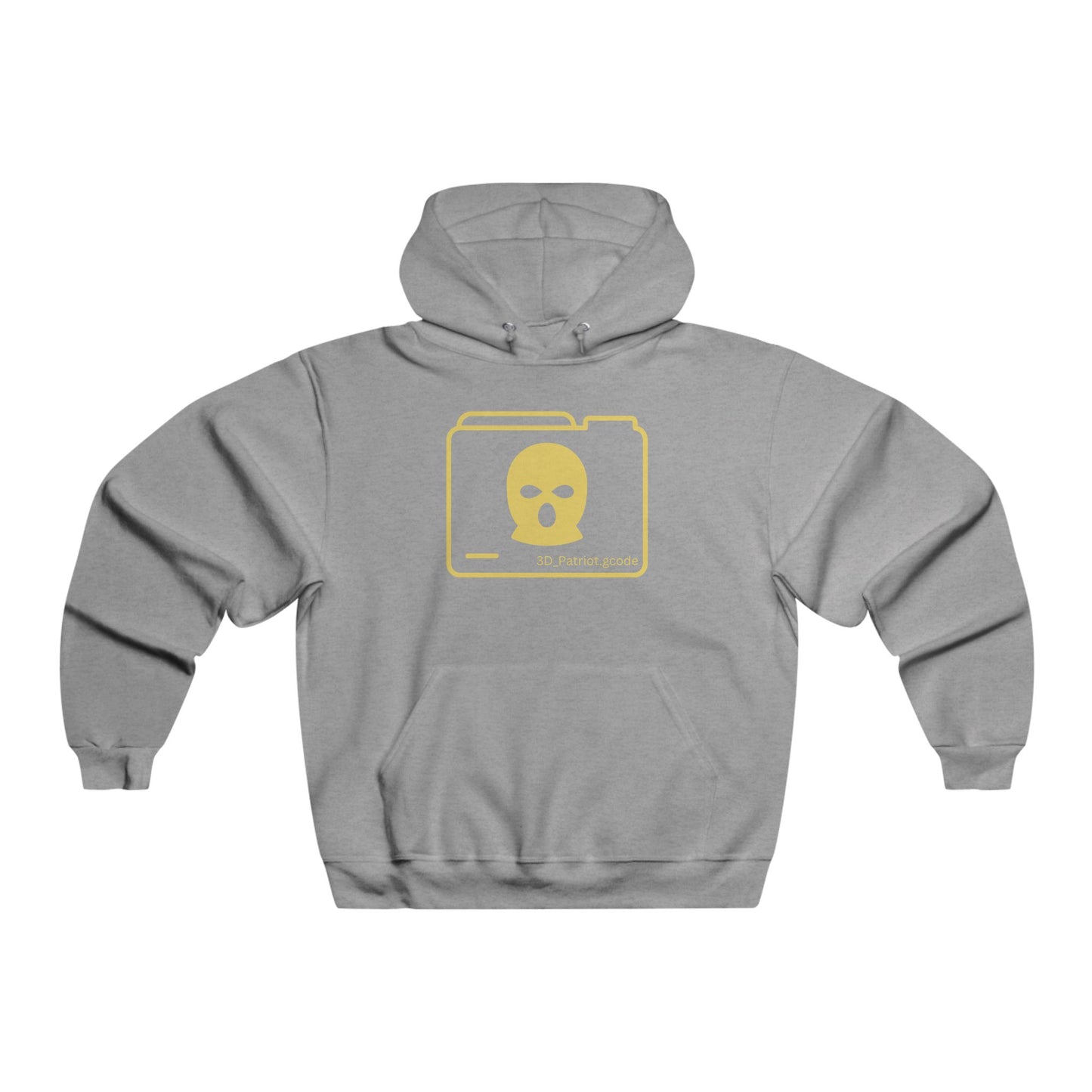 YELLOW 3D Patriot Logo with Guillotine - Men's  Hooded Sweatshirt