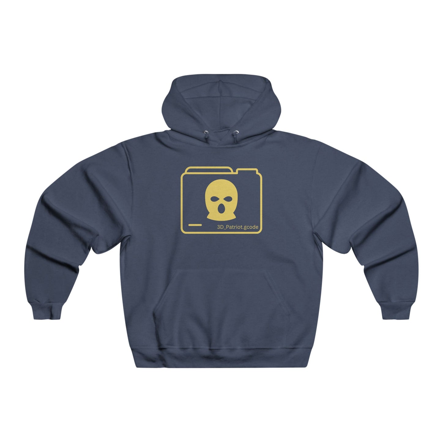 YELLOW 3D Patriot Logo with Guillotine - Men's  Hooded Sweatshirt