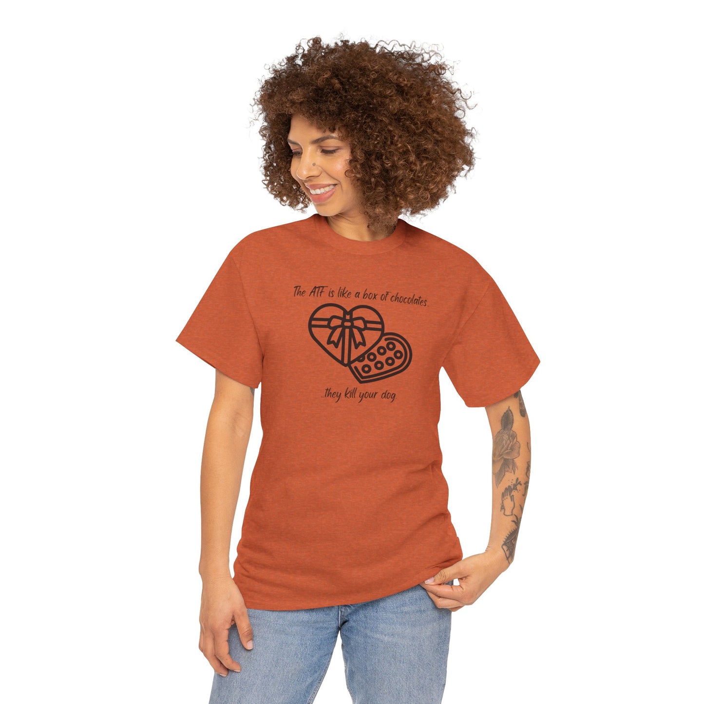 The ATF is like a box of chocolates - Unisex Heavy Cotton Tee