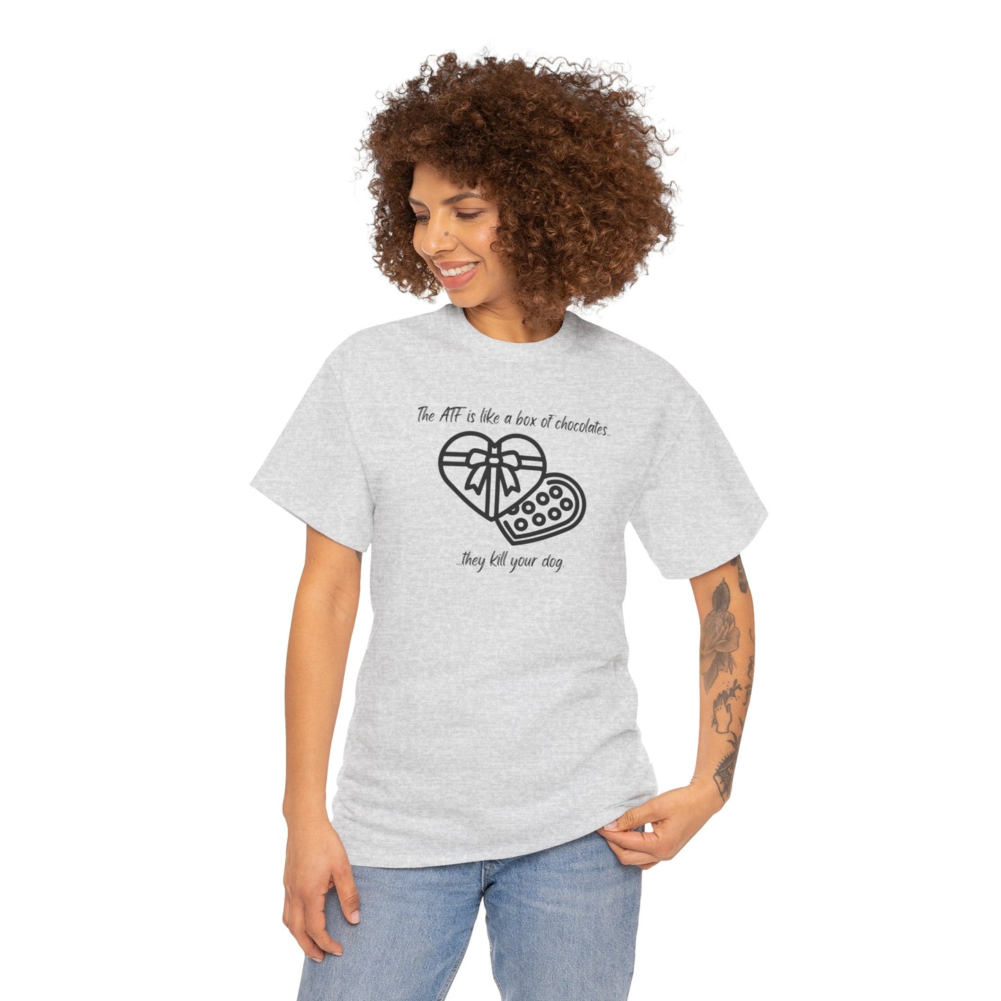 The ATF is like a box of chocolates - Unisex Heavy Cotton Tee