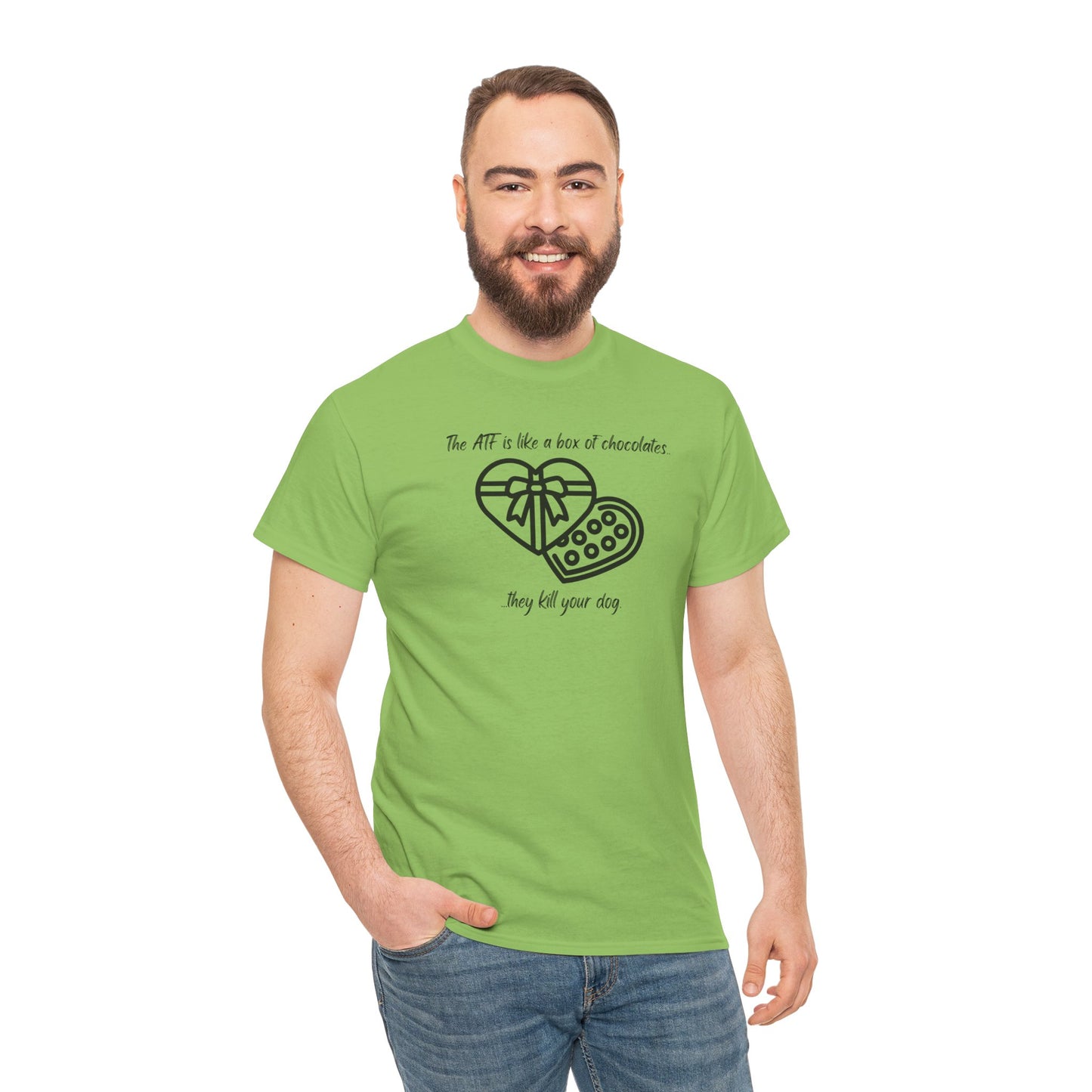 The ATF is like a box of chocolates - Unisex Heavy Cotton Tee