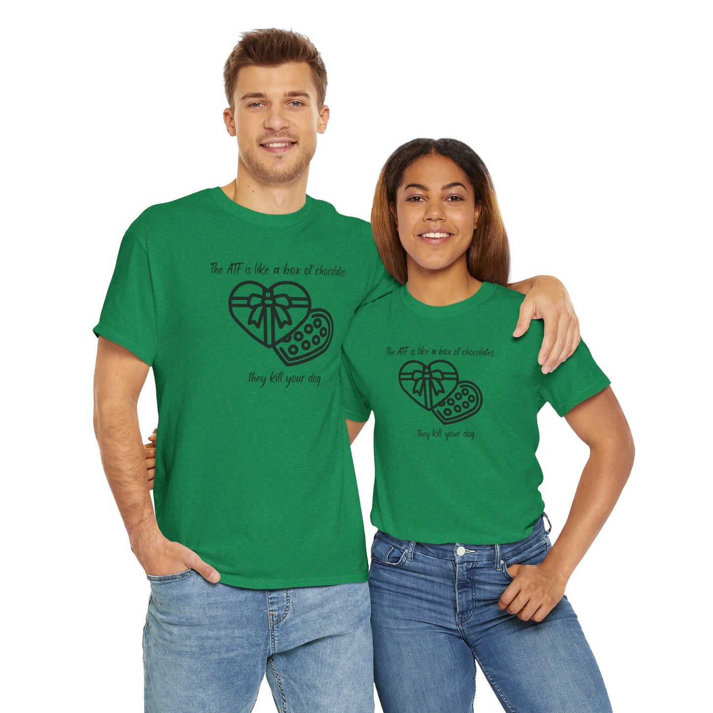 The ATF is like a box of chocolates - Unisex Heavy Cotton Tee