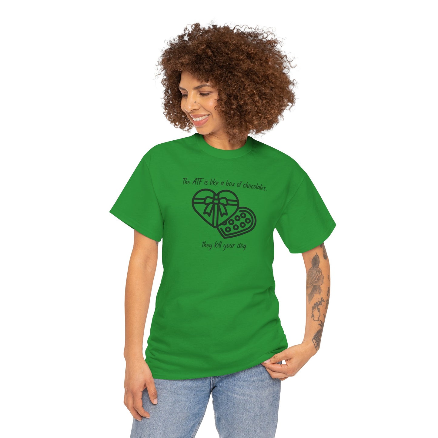 The ATF is like a box of chocolates - Unisex Heavy Cotton Tee